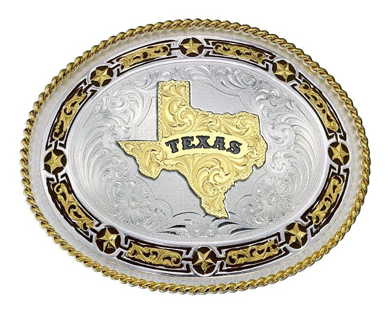Star Link West Beltbuckle/State Of Texas 4X3.25 Br