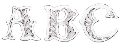 Montana Silversmiths Silver Trim Letter 3/4 Bk/Wh