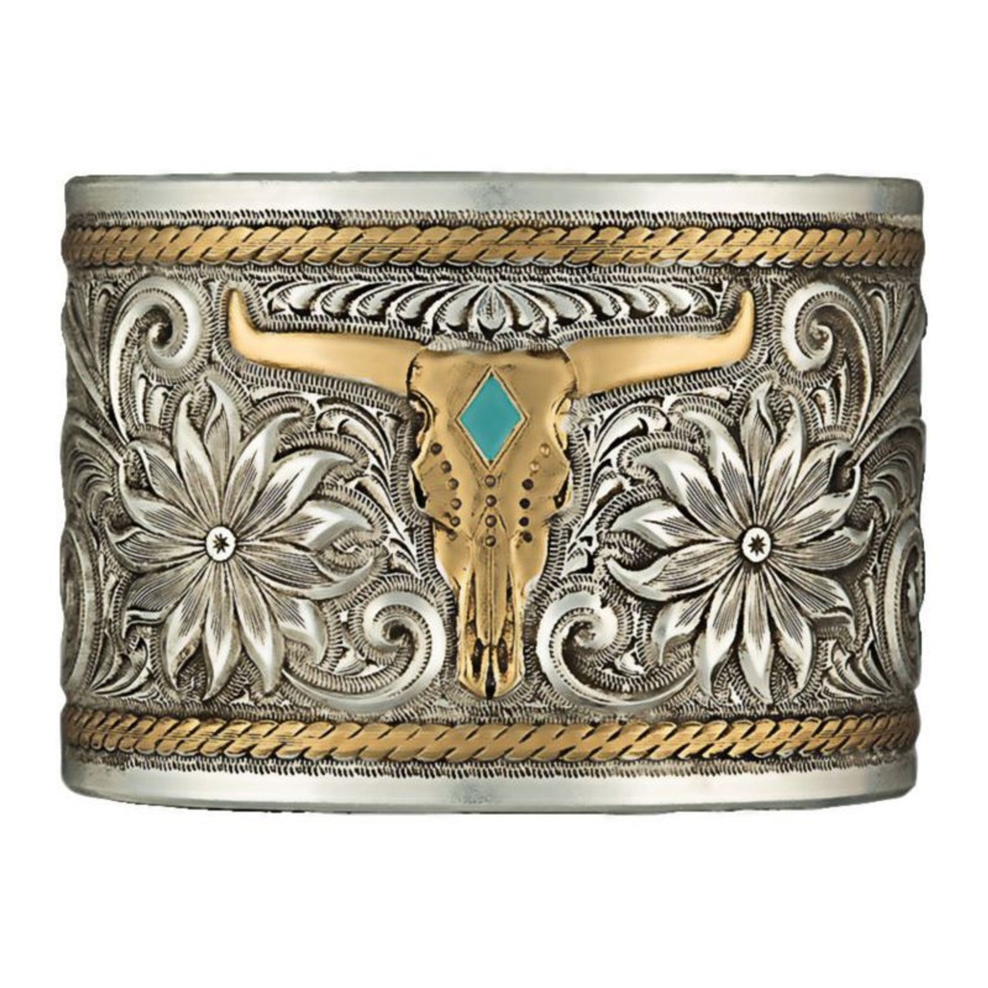 Montana Heirloom Gld Lhorn Garden Cuff Bracelet