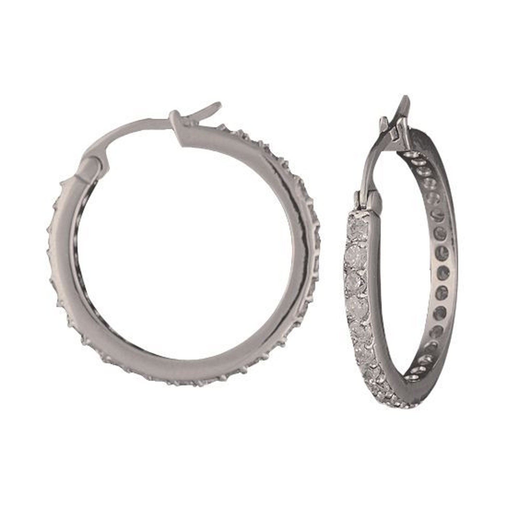 Montana Silversmiths Milky Way Hoop EarringsBk/Wh