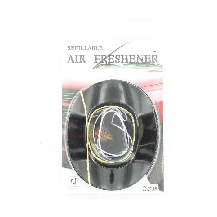 M And F Western Cowboy Hat Air FreshenerBk/Wh