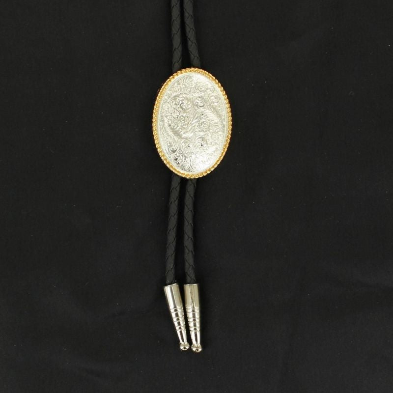 Double S Oval Pendant Bolo