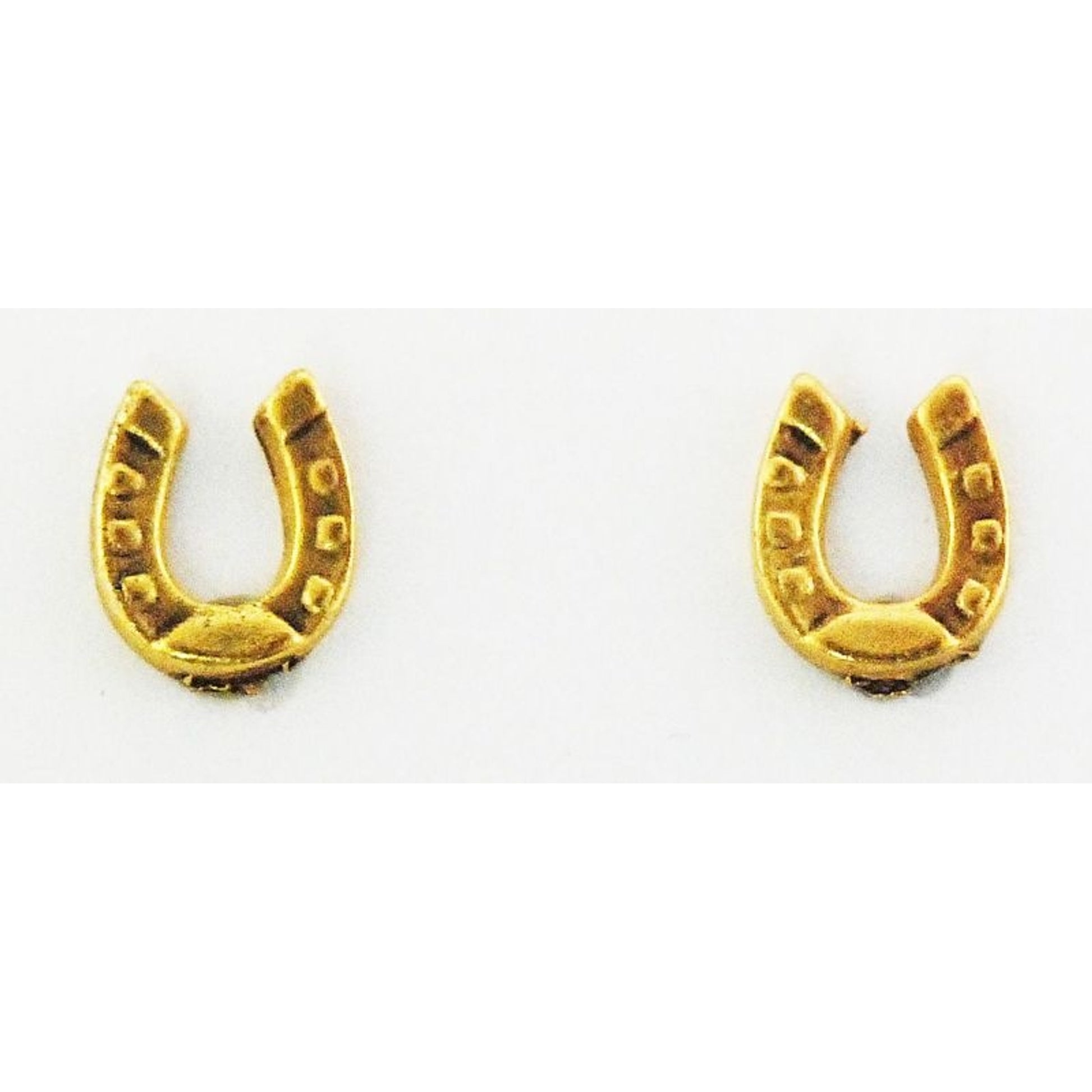 Finishing Touch Horse Shoe Earrings Russian Gold