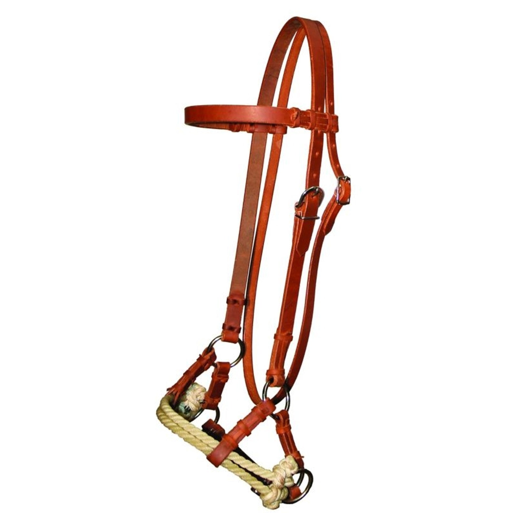 Circle Y Double Rope Harness Side Pull 5/8 Antique