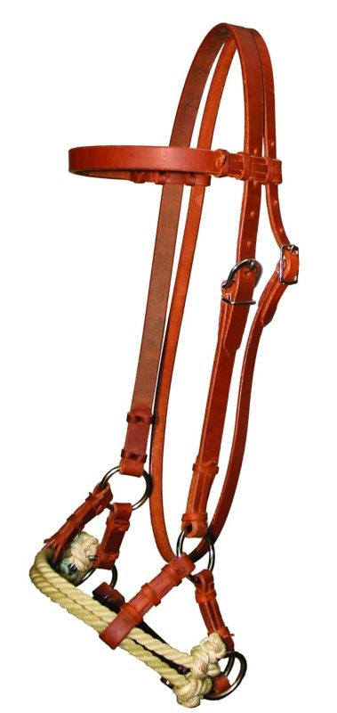Circle Y Double Rope Harness Side Pull 5/8 Antique