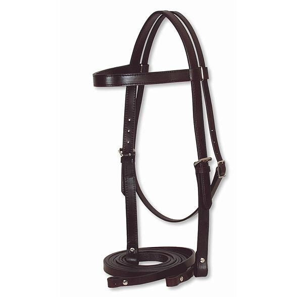Draft Horse 1 Headstall/Reins Set Draft Brn