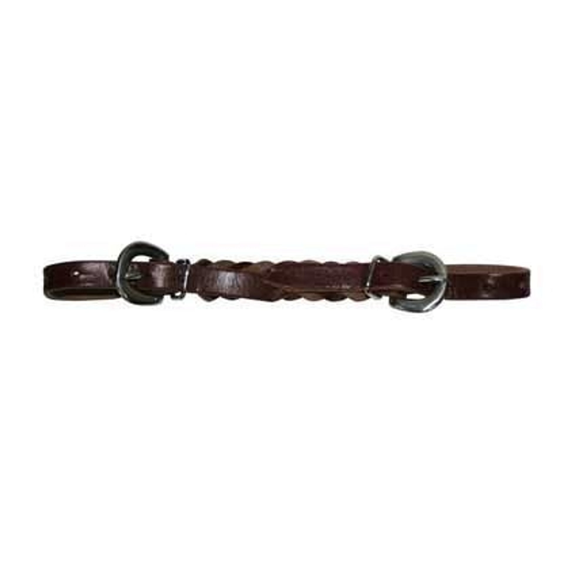 Sharon Camarillo Braided Leather Curb Strap Brn