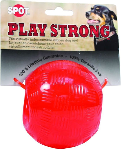 Spot Play Strong Rubber Ball Dog Toy Small Red