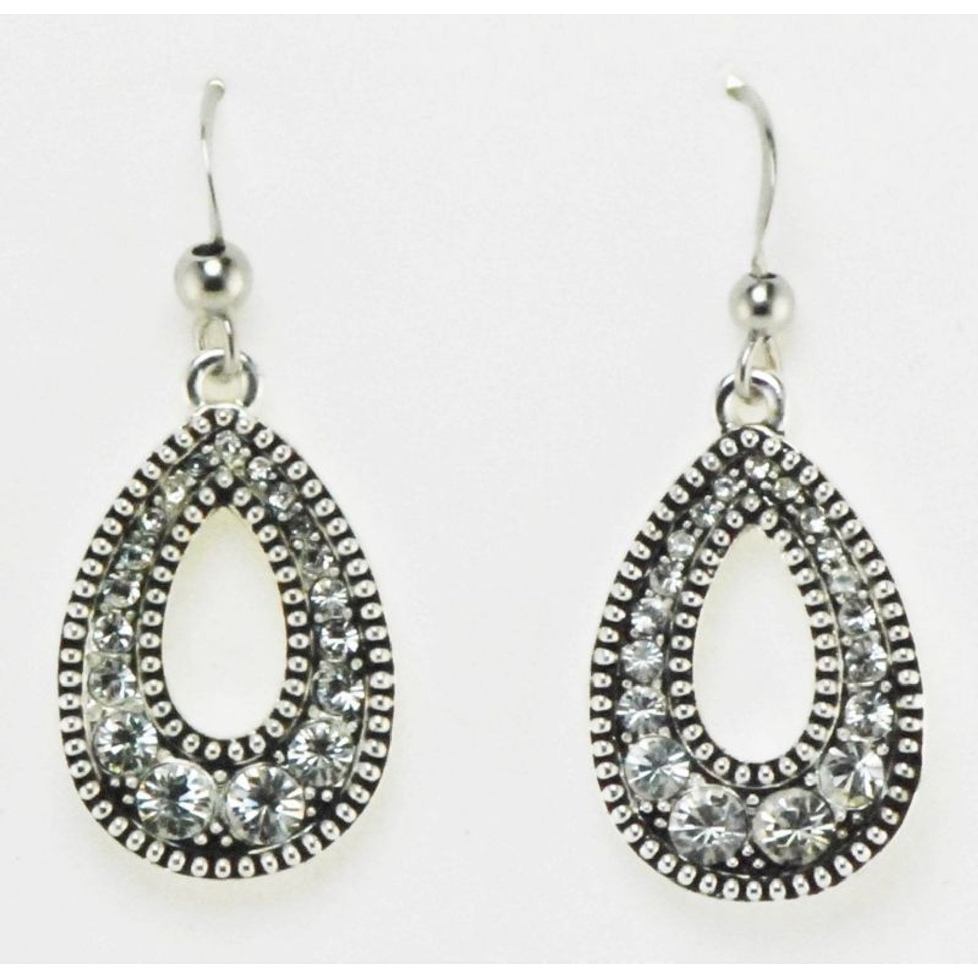 Western Edge Crystal Teardrop Earrings