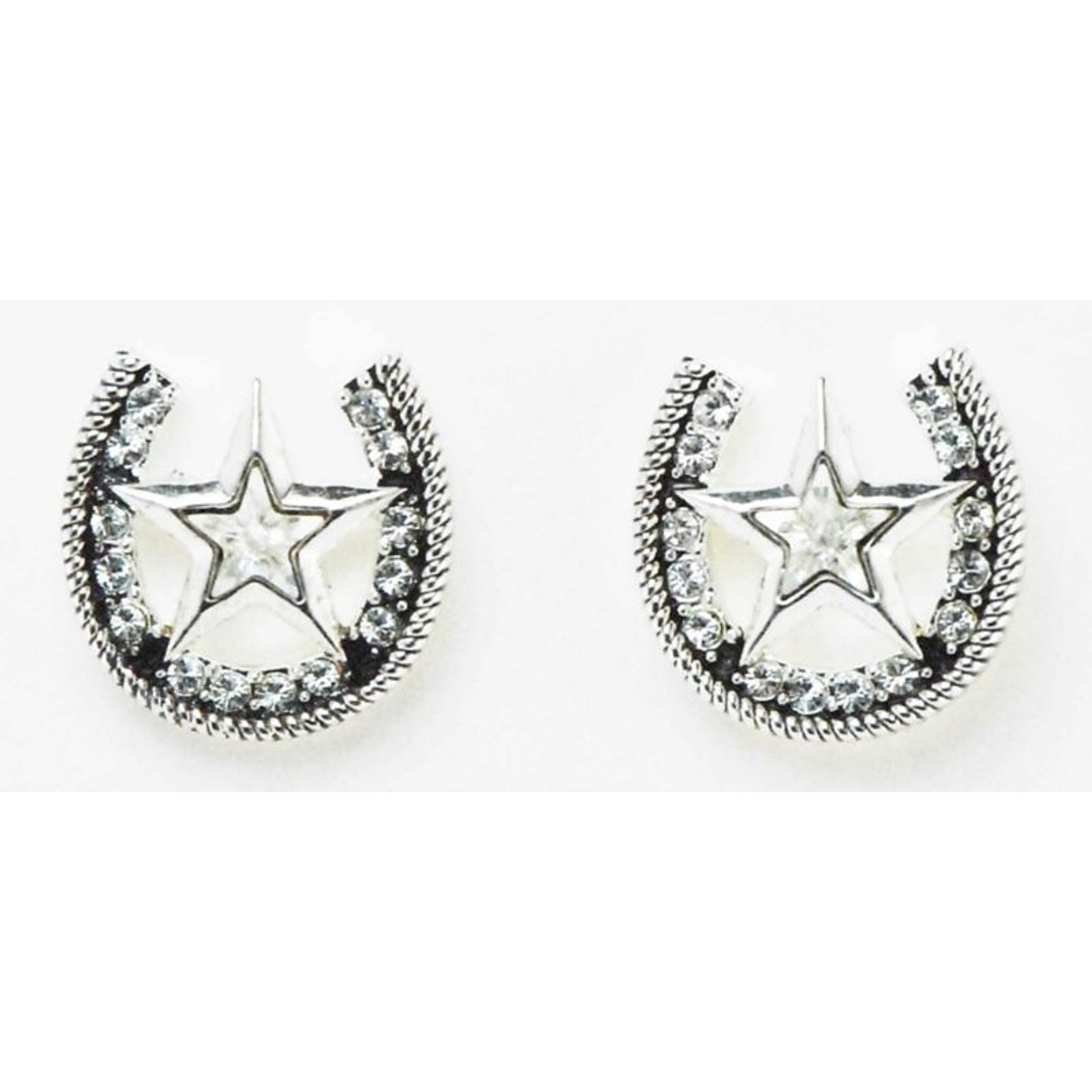 Jewelry Star/Horseshoe Earrings Crystal