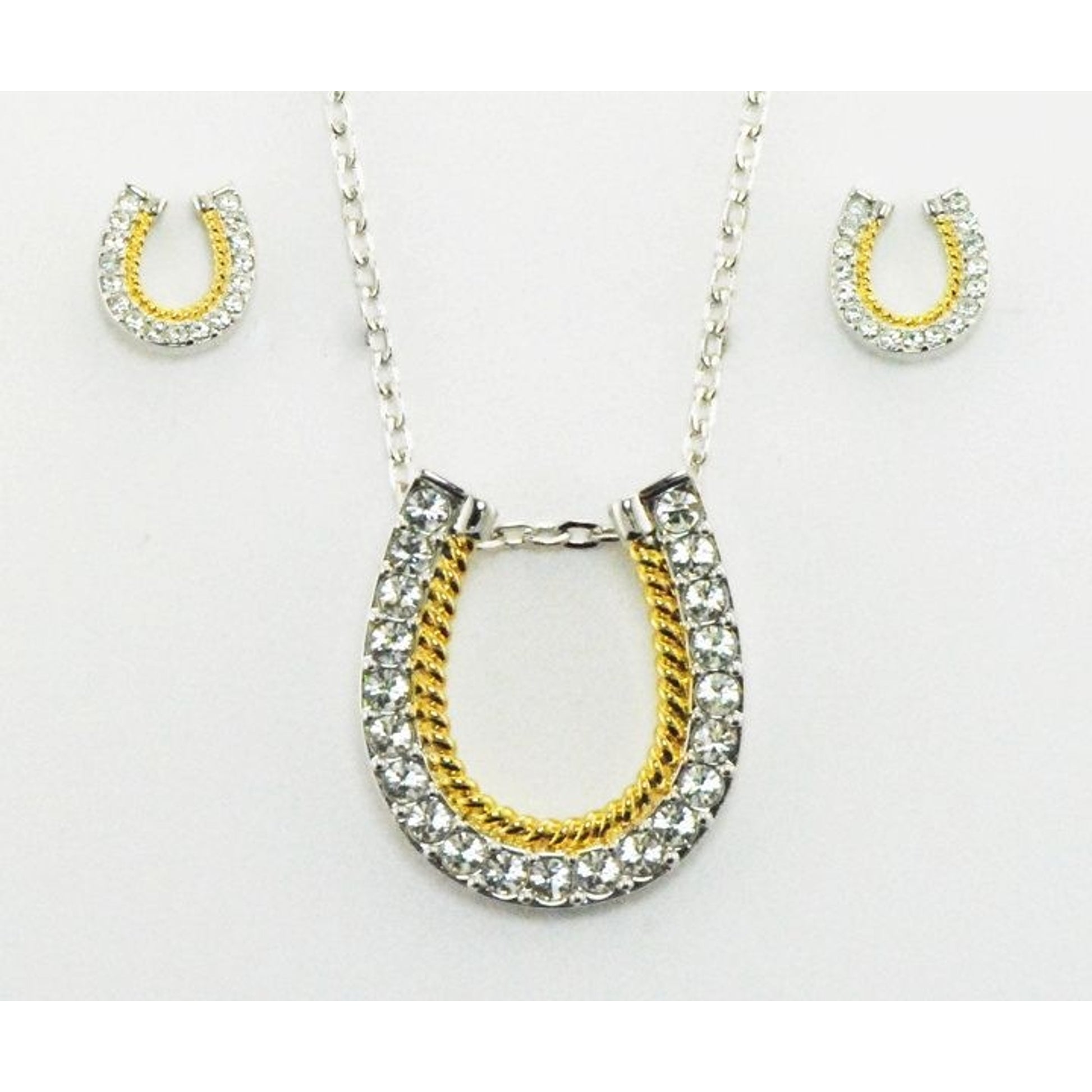 Jewelry Horseshoes Rope Jewlery Set Gold