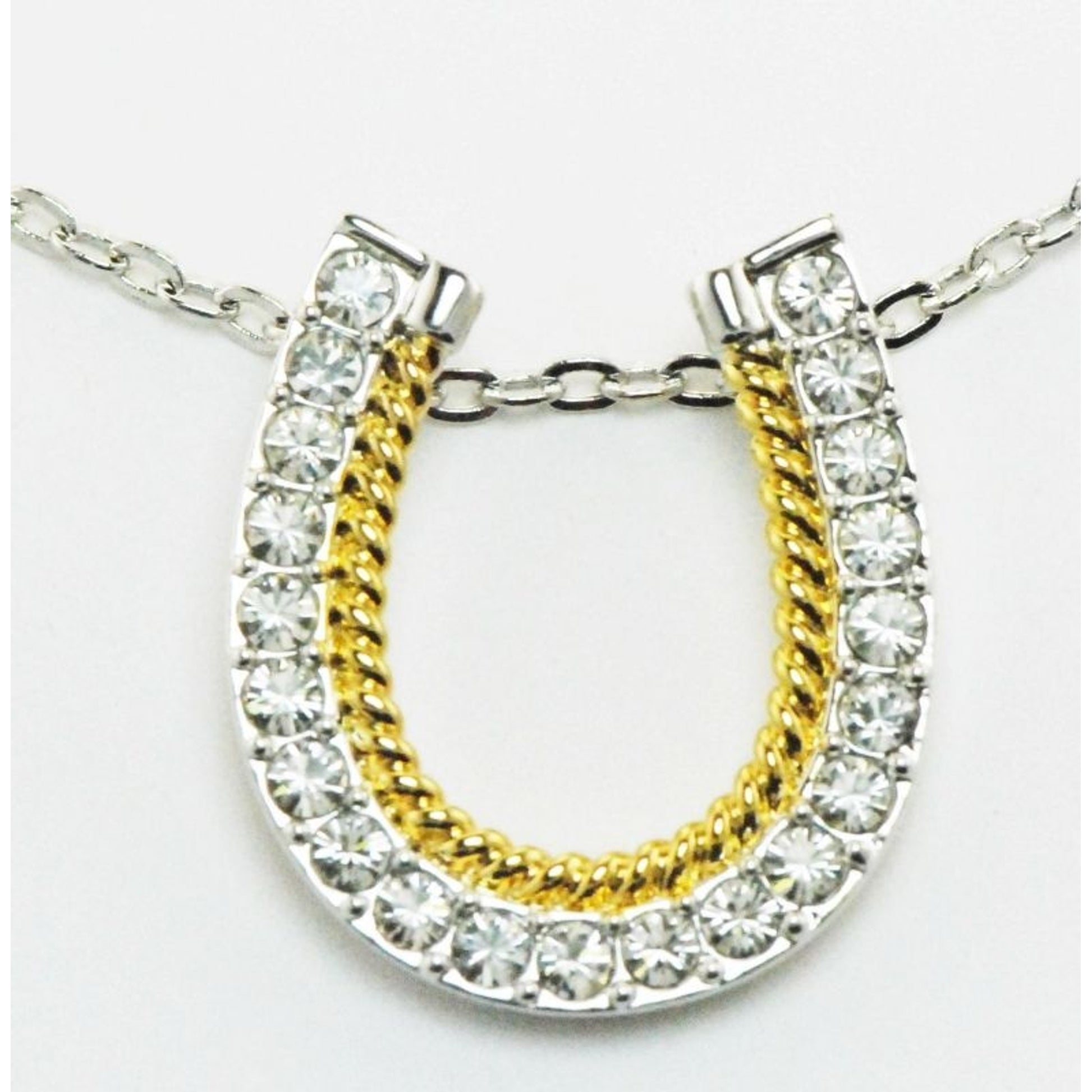 Western Edge Horseshoes Rope Necklace Gold