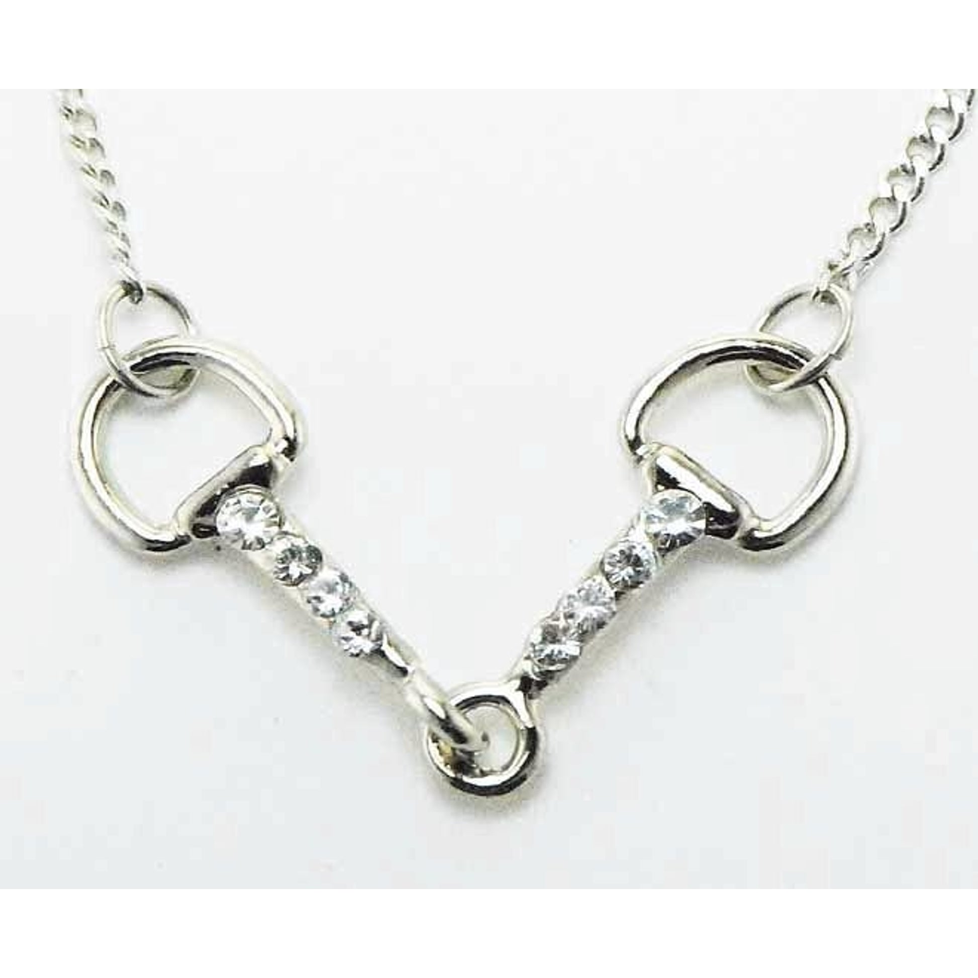 Western Edge Jewelry Crystal Snaffle Bit Necklace
