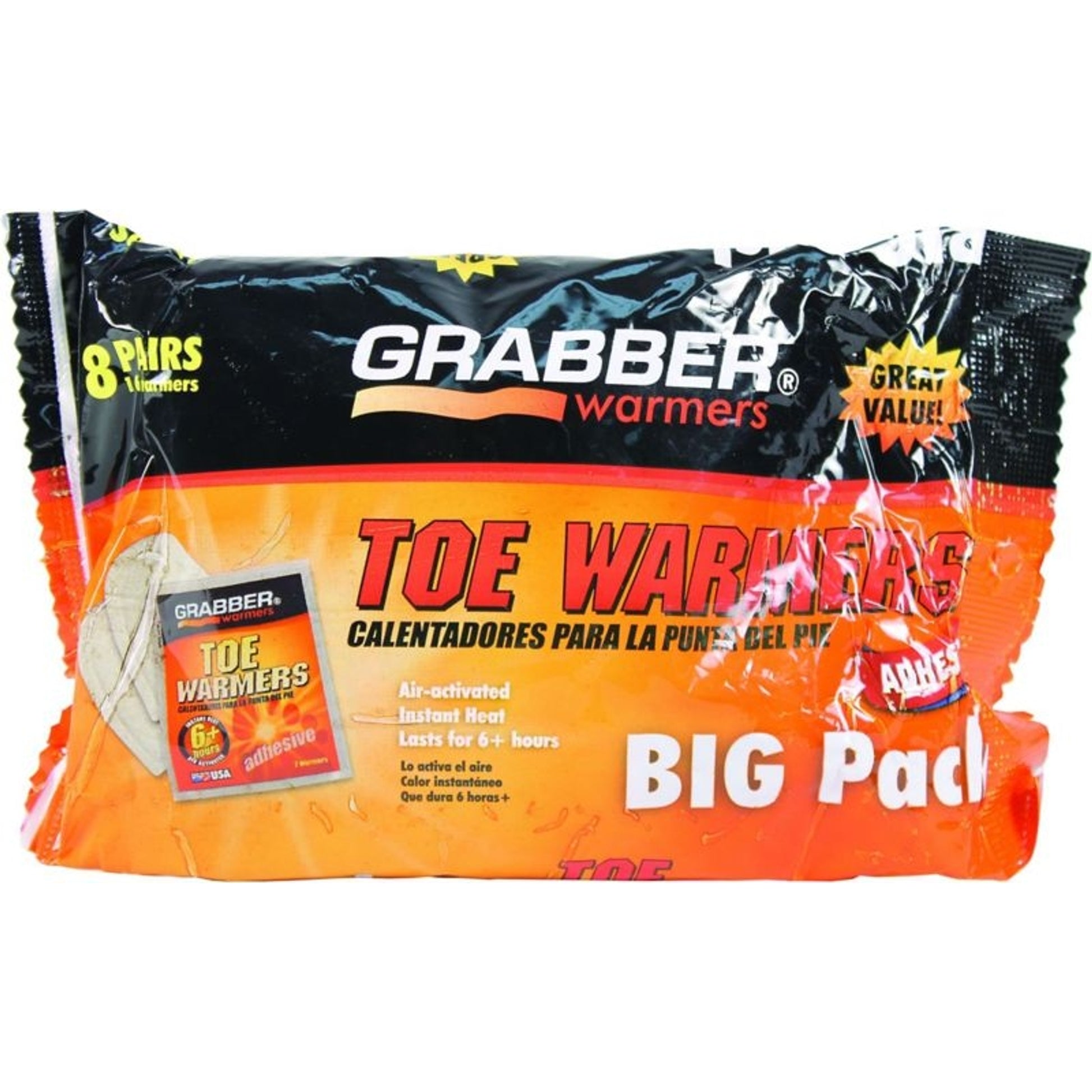 Grabber Toe Warmers Big Pack 8 Pack