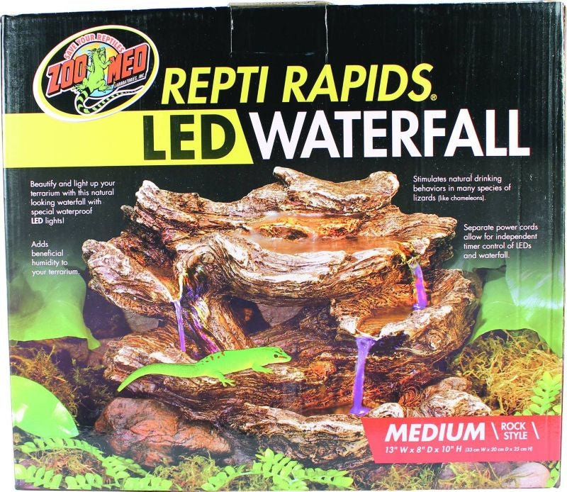 ReptiRapids LED Waterfall MD Rock Style
