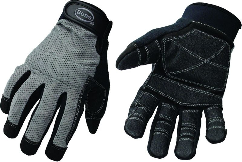 Boss Mesh Back Utility Glove PVC Palm/Finger MD