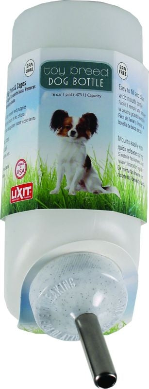 Lixit Toy Breed Dog Water Bottle 16oz Opaque