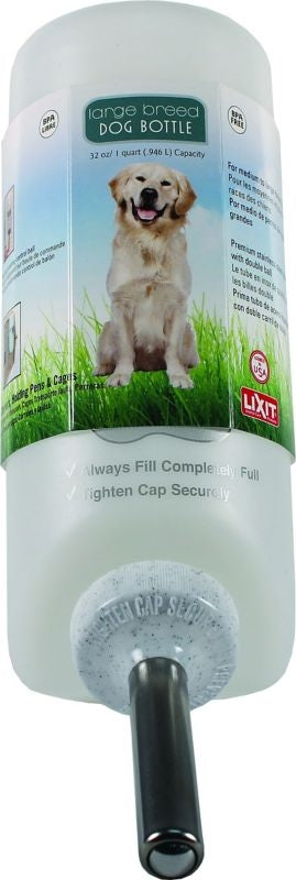 Lixit Large Breed Dog Water Bottle 32oz Opaque