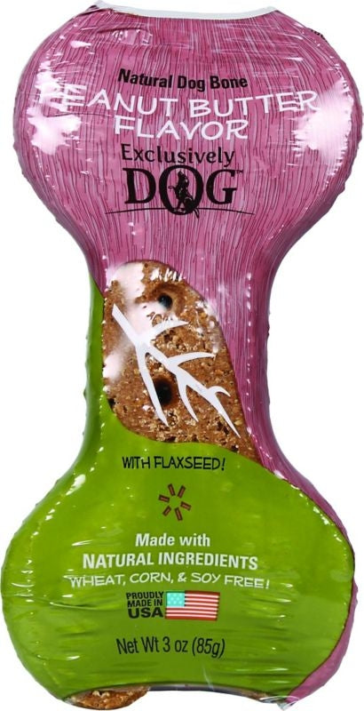 Exclusively Dog Natural Dog Bone 3oz Peanut Butter