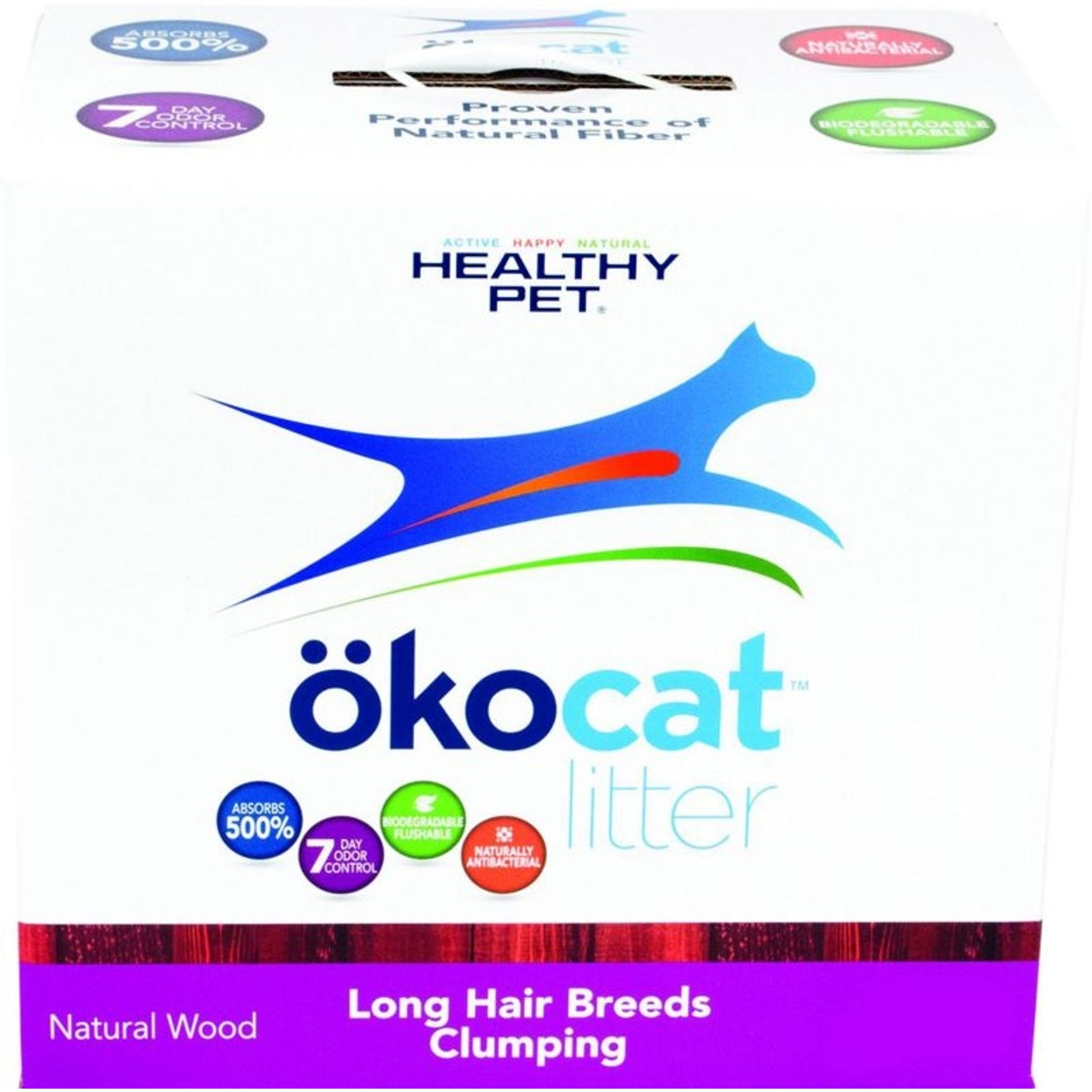 Okocat Nat Wood Cat Litter Long Hair 13.5lb