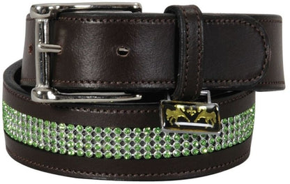 Equine Couture Ladies Bling Leather Belt Lg Havana