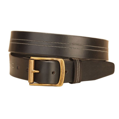 Tory Center Stitched DoubleRow Leather Belt 38 Blk