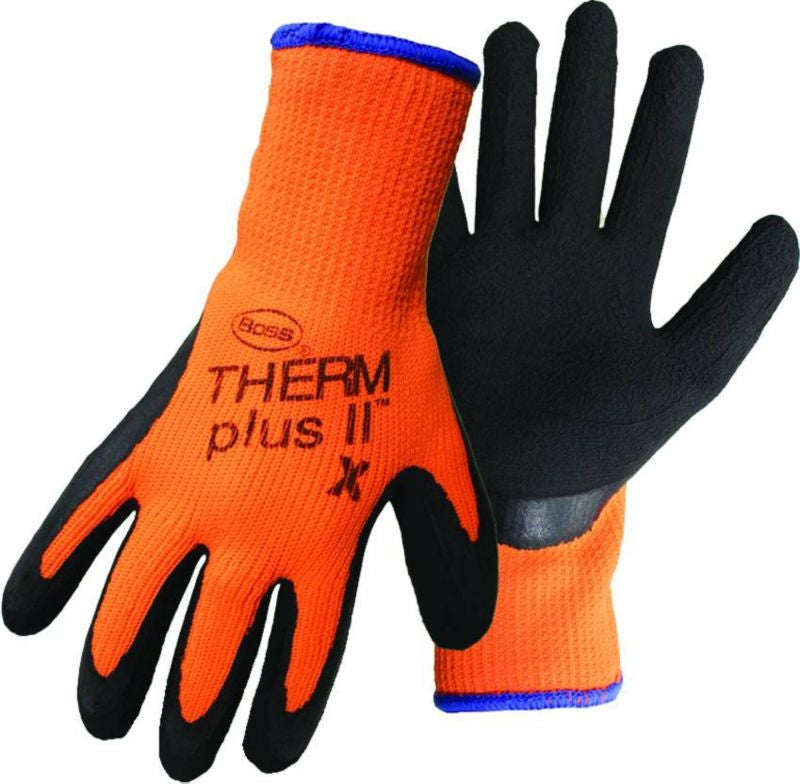 Therm Plus High-Vis Latex Palm Glove LG Blk Orange