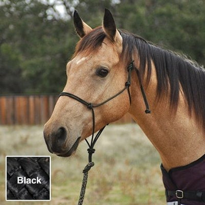 Classic Equine Premium Rope Halter Average Black