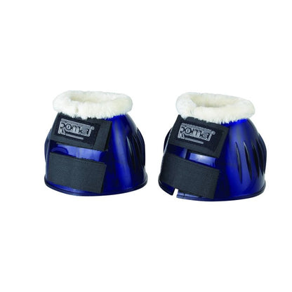 Roma Fleece Trim Rubber Bell Boots Cob Black