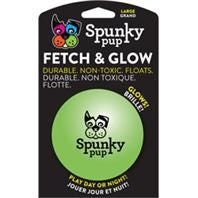 Spunky Pup Fetch And Glow Ball Large Assorted