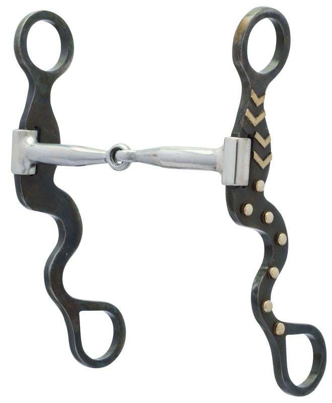 Shank Bit/SweetIron Snaffle Mouth/Copper Inlay 5