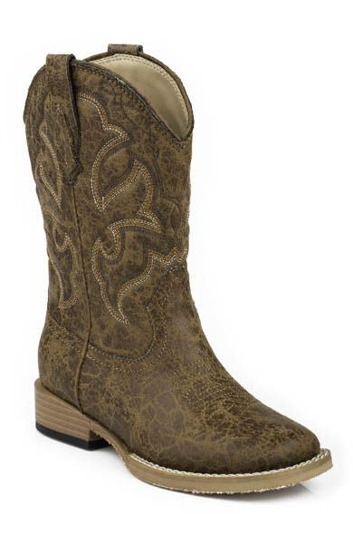 Roper Boys Kids Scout Square Toe Western Boot 1 Br