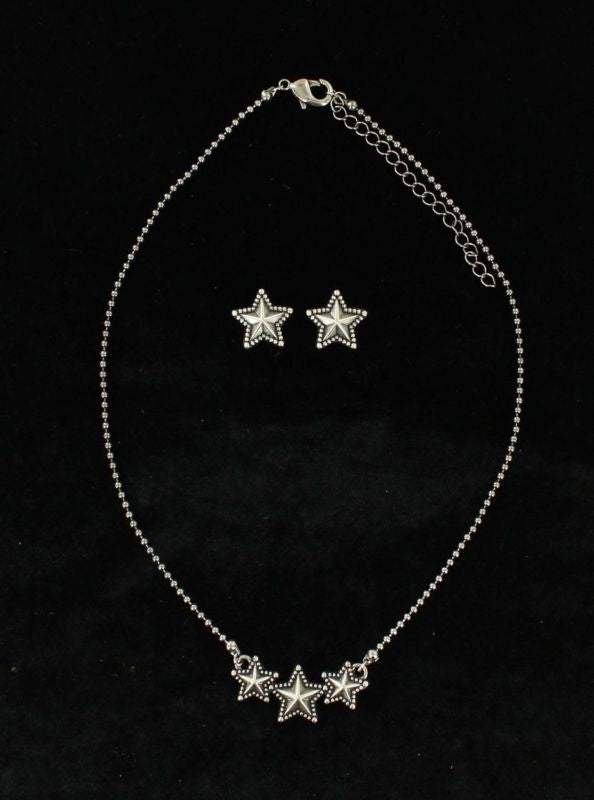 Blazin Roxx Beaded Edge Star Jewelry Set