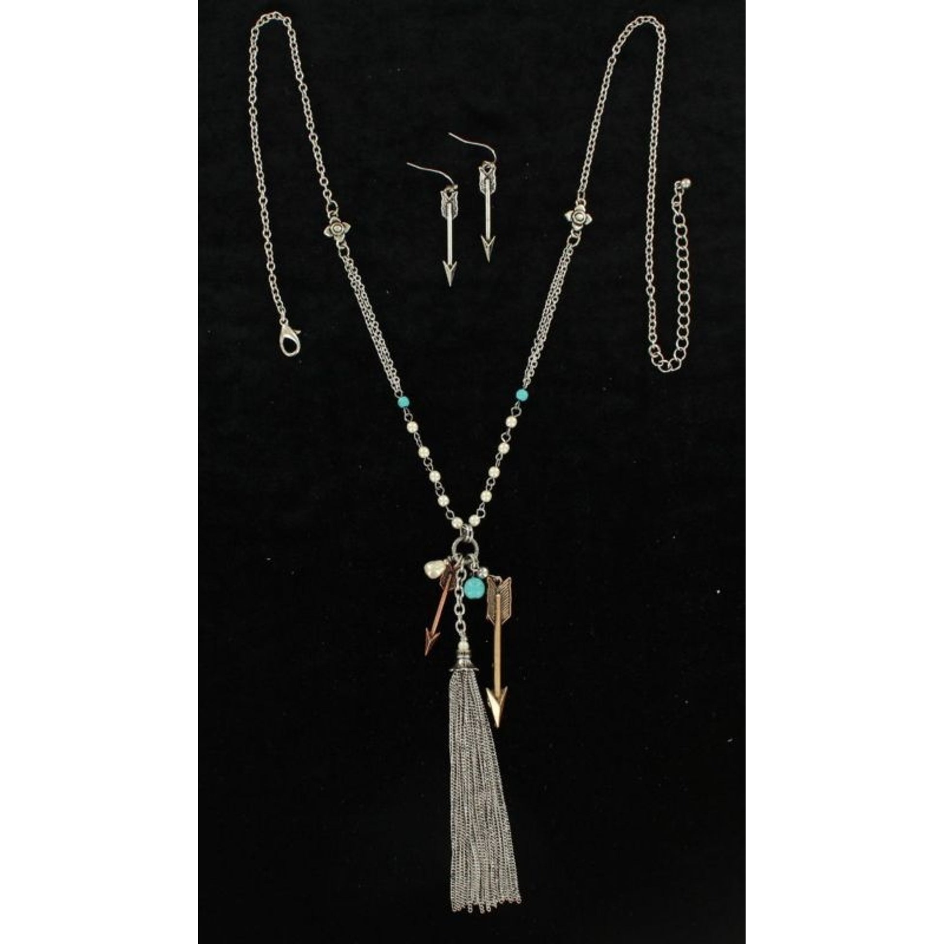 Blazin Roxx X-Large Arrow Chain Fringe Jewelry Set