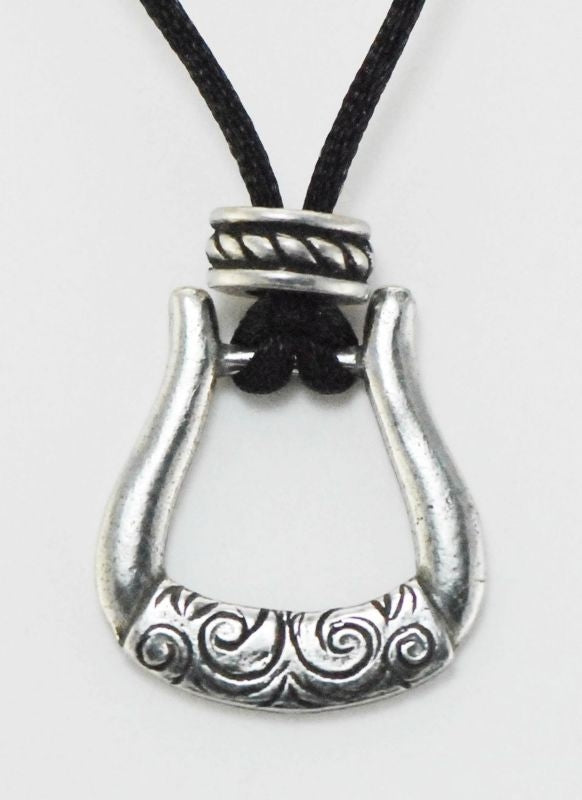 Barbary Western Stirrup On Cord Necklace