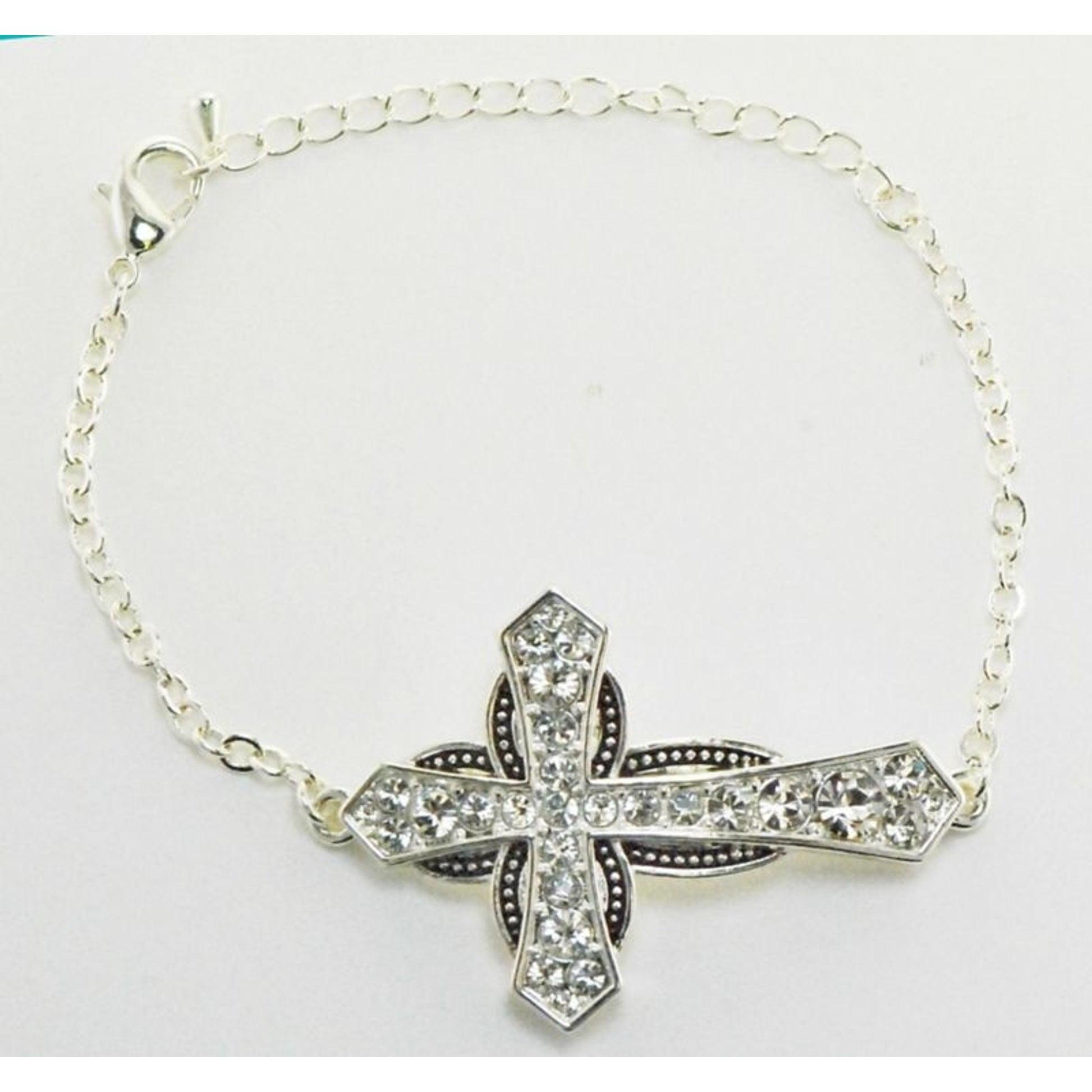 Western Edge Crystal Star Cross Toggle Bracelet