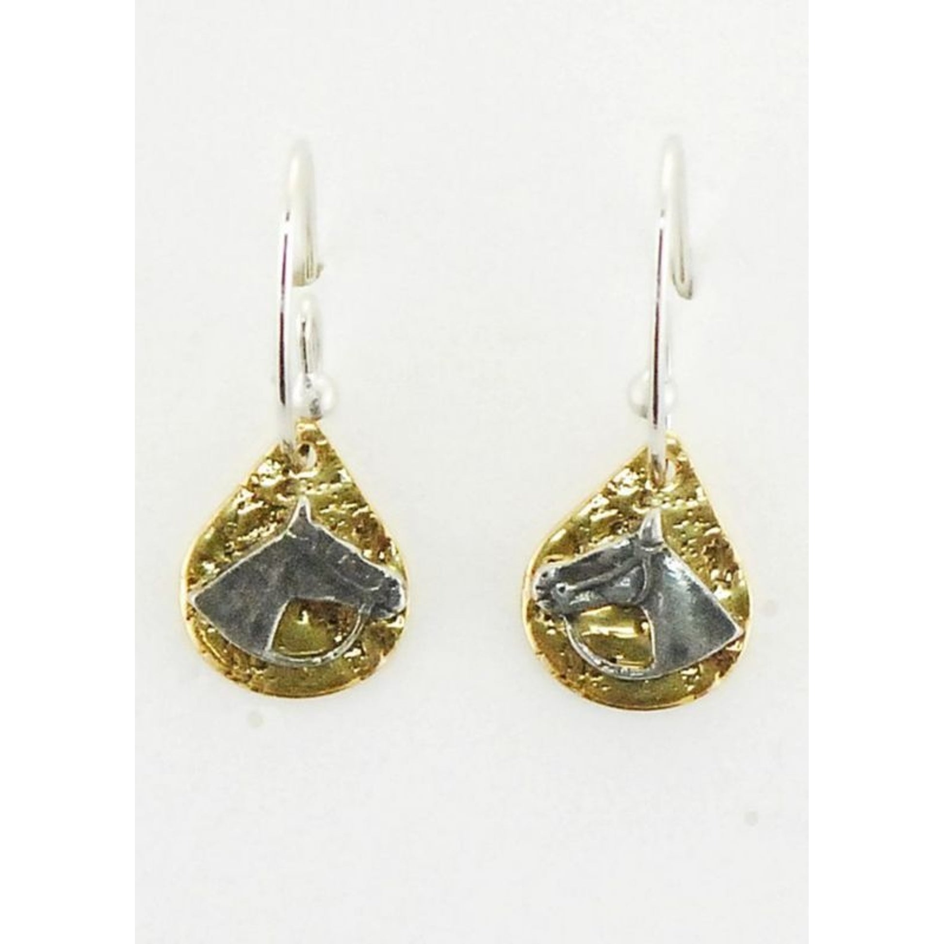Horse Head/Reins French Wire Earring Gold/Silver