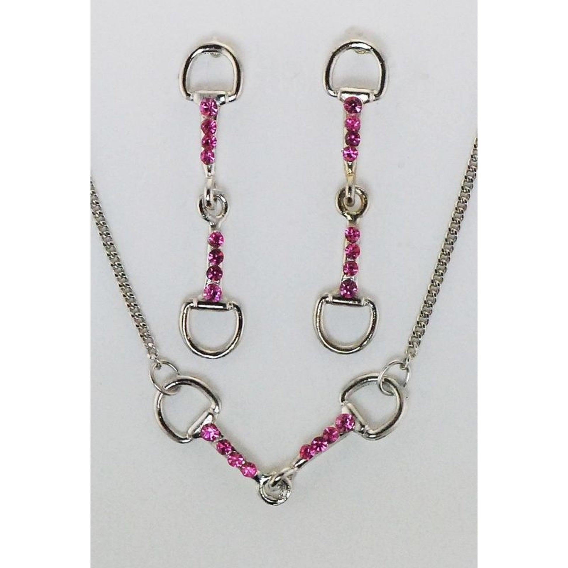Finish Touch Snaffle Bit Neck/Crystal Jewelry Set