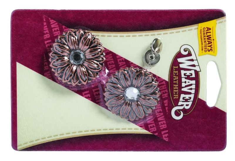 Weaver Sunflower Concho - 1.5 1.5 Antique Copper