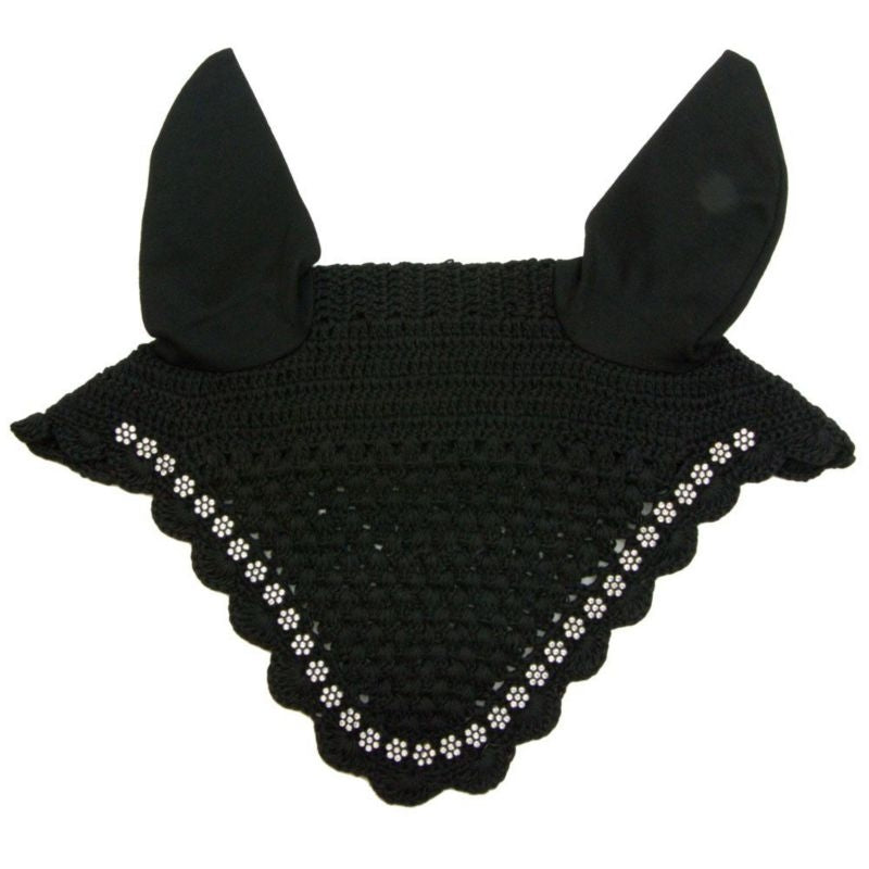 Coronet Crochet Fly Veil with Crystal Flower Stone