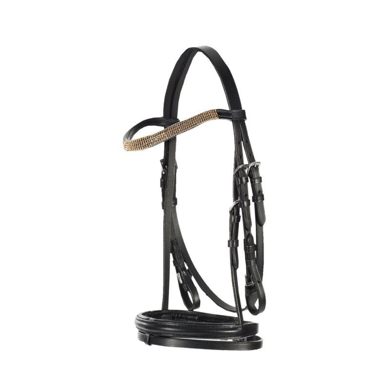 HorZe Pony Bridle Shetland Black/Gold