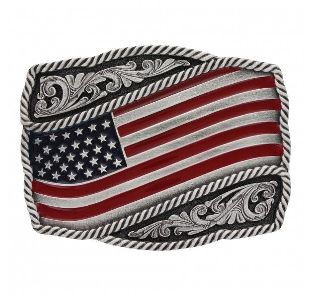 Montana Silversmiths American Flag Buckle