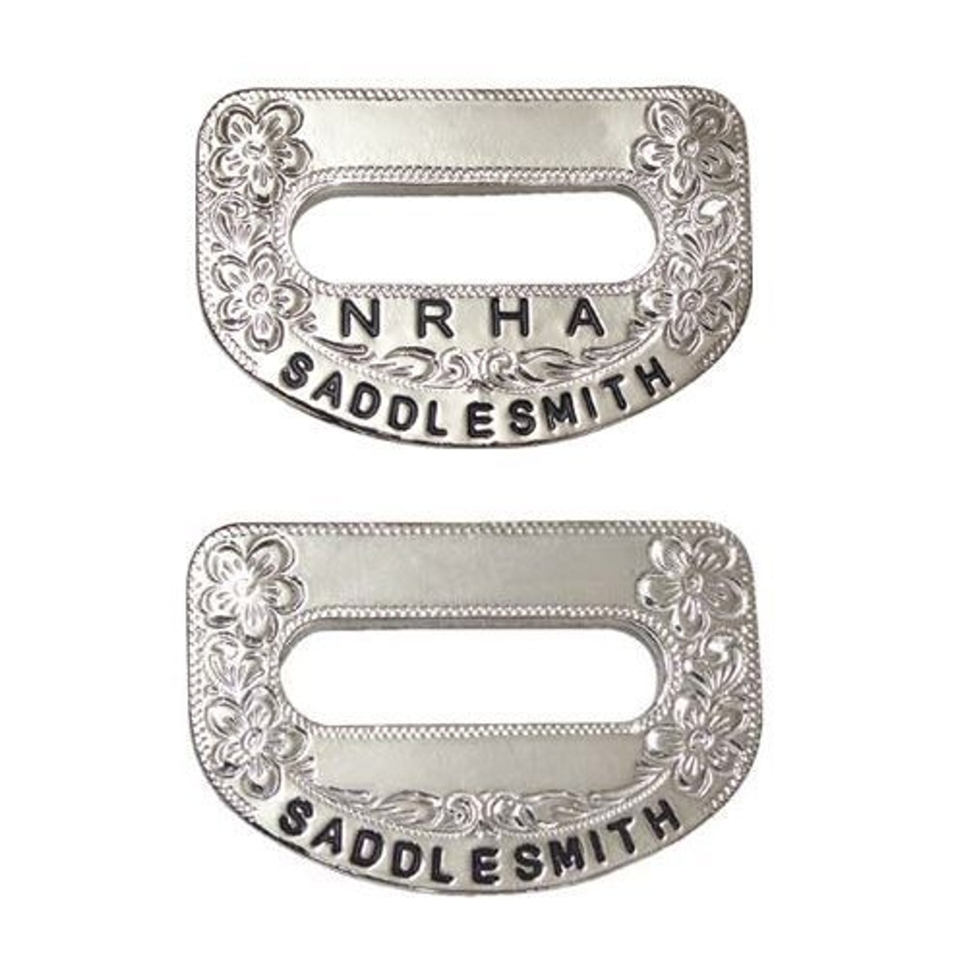 Saddlesmith Hand Engraved Flank Slot Silver Plated