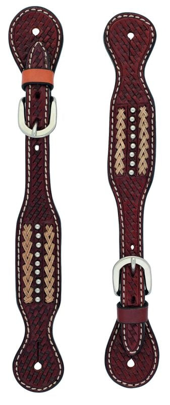 Weaver Ladies Cross Basket Rawhide Spur Straps