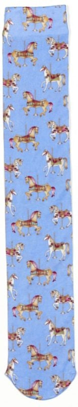 Ovation Ladies Zocks Boot Socks 9-11 Beige Horses
