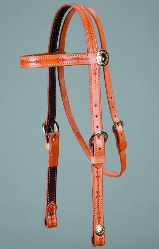 ColoradoSaddlery Barbwire Conch Browband Headstall