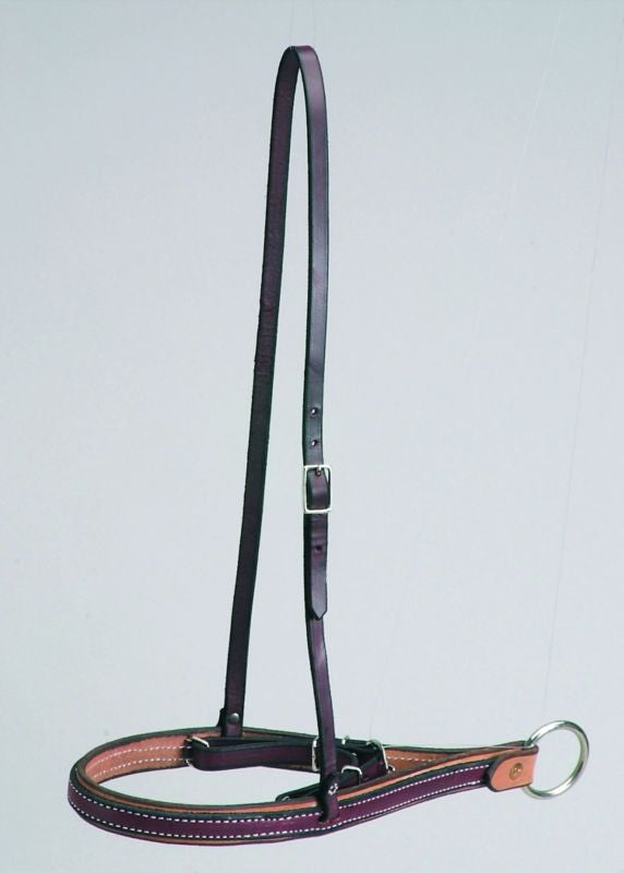 Leather Ropers Drop Nose Noseband With Caveson