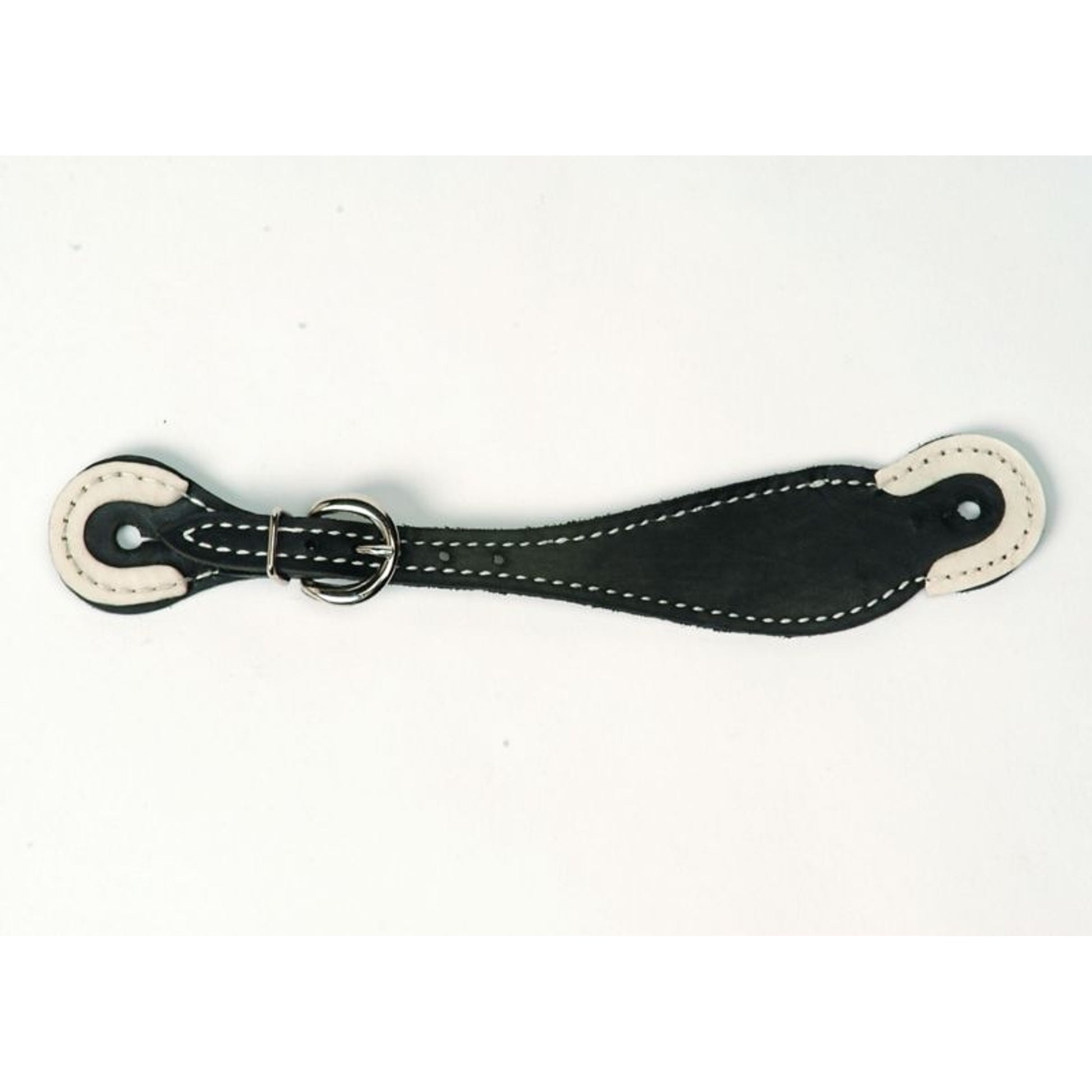 Coloradosaddle Rawhide Reinforced Black Spur Strap
