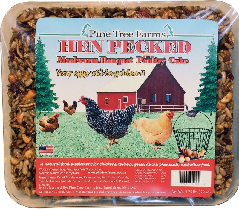 Pine Tree Farms Hen Pecked Mealworm Poultry Cake