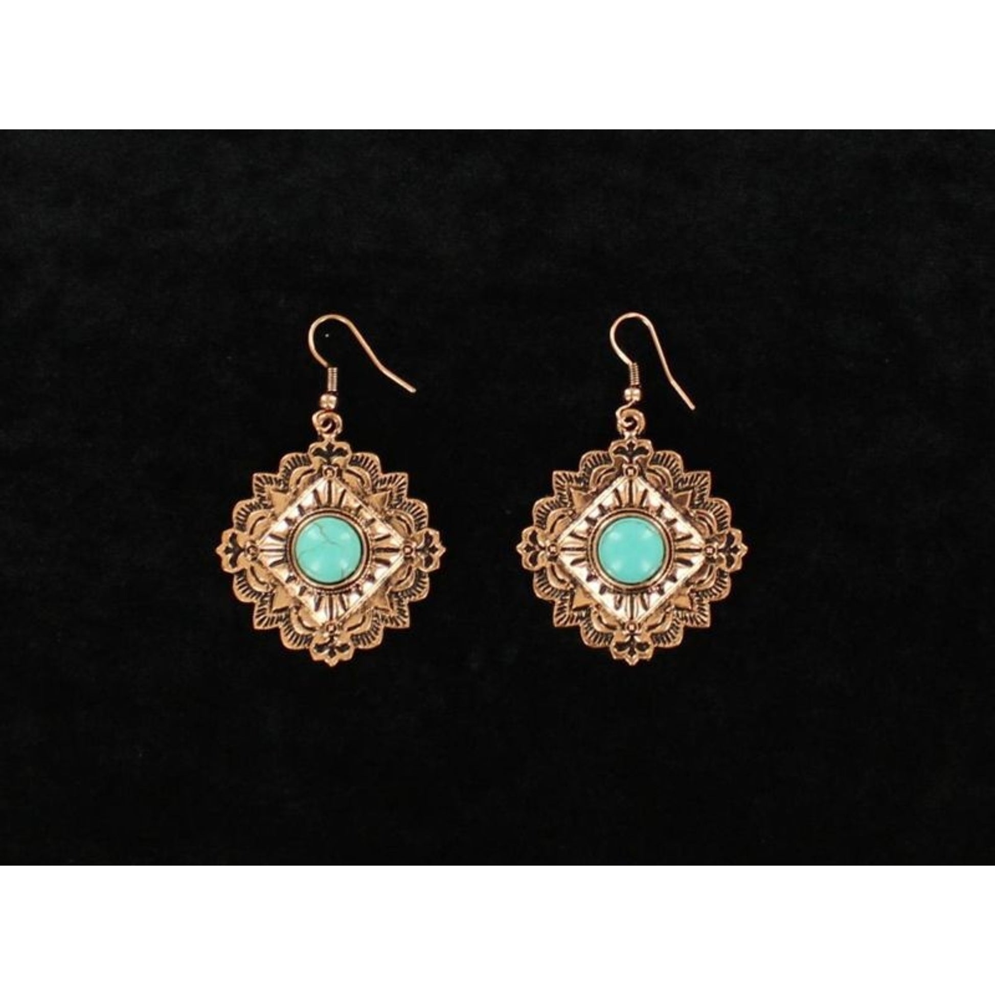 Blazin Roxx Embossed Diamond Dangle Earrings
